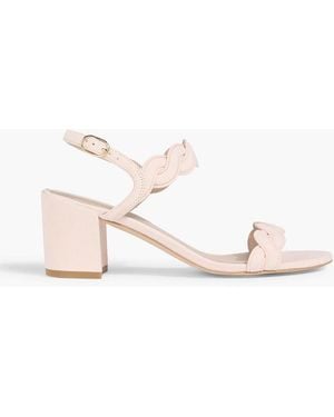Stuart Weitzman Twistie Suede Sandals - Pink