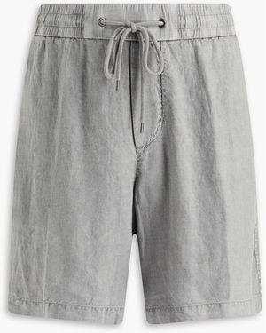 James Perse Shorts aus leinen mit tunnelzug - Grau