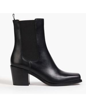 Gianvito Rossi Leather Chelsea Boots - Black