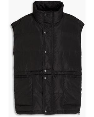 Maje Oversized Quilted Shell Vest - Black
