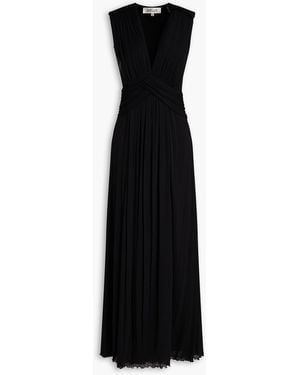 Diane von Furstenberg Marika gerafftes maxikleid aus stretch-mesh - Schwarz