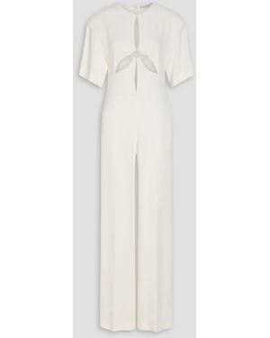 Stella McCartney Ring-embellished Cutout Crepe Jumpsuit - White
