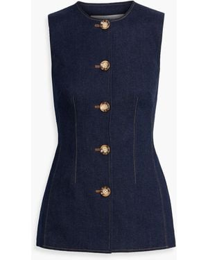 Veronica Beard Jessup Denim Vest - Blue
