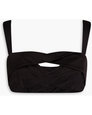 Zimmermann Dancer Cutout Satin Bra Top - Black