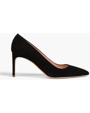 Rupert Sanderson Nada Embellished Suede Court Shoes - Black