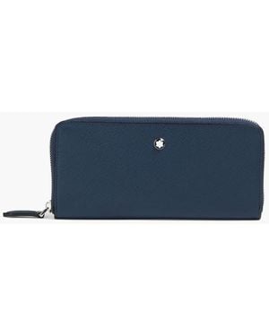 Montblanc Sartorial Textured-Leather Phone Case - Blue