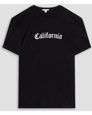 James Perse Printed Cotton-Jersey T-Shirt - Black