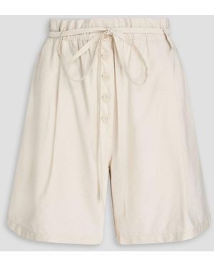 A.Emery Cora Belted Twill Shorts - Natural