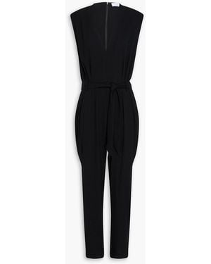 IRO Belted Crepe Jumpsuit - Black