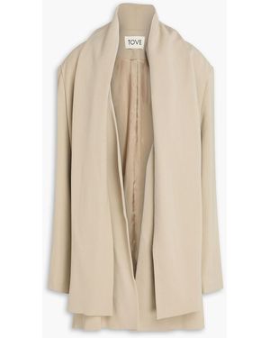 TOVE Iman Draped Twill Jacket - Natural