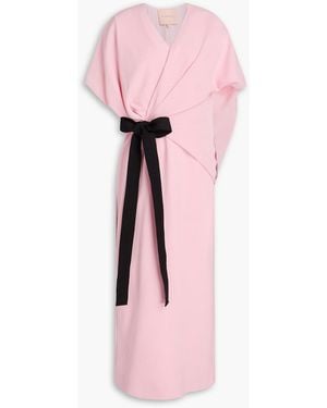 ROKSANDA Desona Bow-Detailed Crepe Midi Dress - Pink