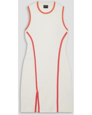 Saul Nash Ribbed Stretch-cotton Jersey Mini Dress - White