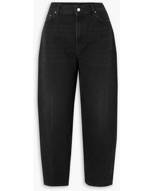 TOTEME High-rise Barrel-leg Jeans - Black