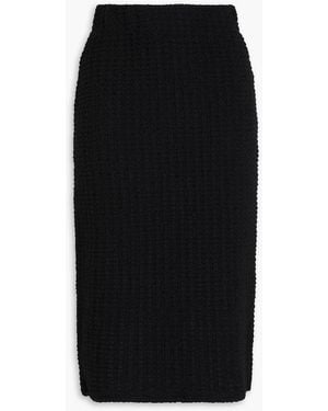 Vince Seersucker Pencil Skirt - Black