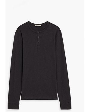 Onia Slub Cotton-jersey Henly T-shirt - Black
