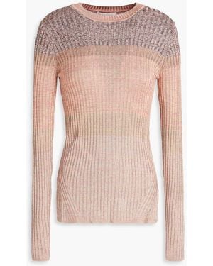 Zimmermann Ribbed-Knit Top - Pink