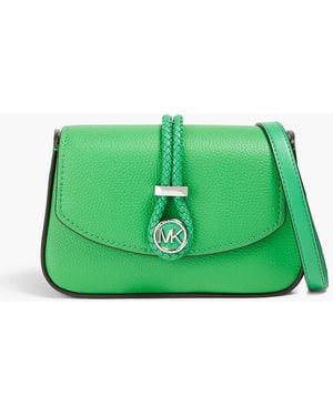 MICHAEL Michael Kors Lea Pebbled-leather Shoulder Bag - Green