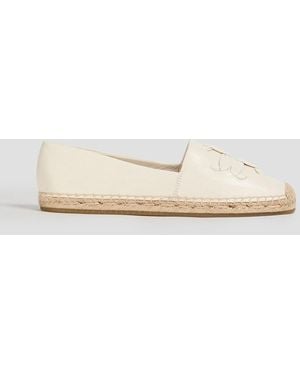 Tory Burch Woven Leather Espadrilles - White