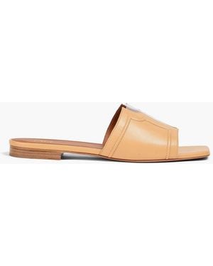 Malone Souliers Silvia 10 Pvc And Leather Slides - White