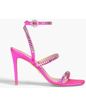 Stuart Weitzman Loveknot 100 Bow embellished Satin Sandals in White Lyst
