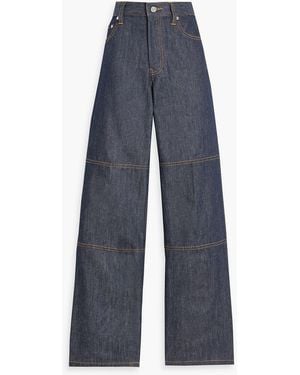Helmut Lang Zip-Detailed Mid-Rise Straight-Leg Jeans - Blue