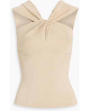 Zimmermann Twisted Ribbed-Knit Top - Natural