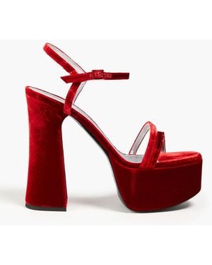 Philosophy Di Lorenzo Serafini Velvet Platform Sandals - Red
