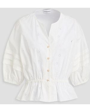 Claudie Pierlot Broderie Anglaise Cotton Top - White