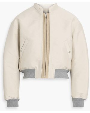 Theory Twill Bomber Jacket - Natural