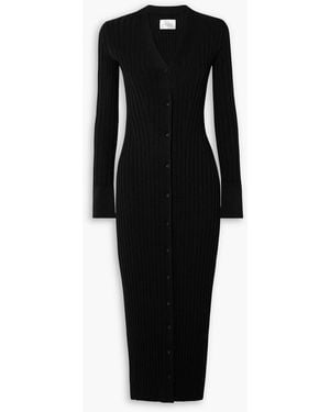 Galvan London Atalanta Ribbed-Knit Cocktail Dress in Blue | Lyst