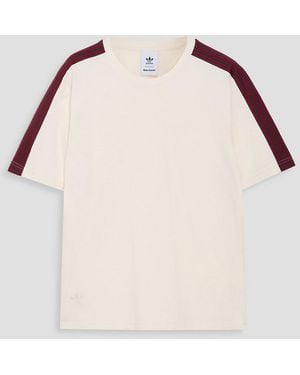 adidas Originals Striped Cotton-Jersey T-Shirt - Natural