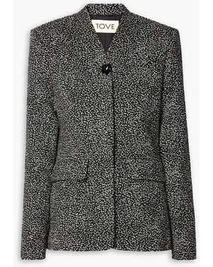 TOVE Anais Stretch Cotton-blend Jacket - Black