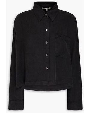 Alex Mill Gemma Cropped Washed Lyocell Shirt - Black