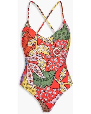 Mara Hoffman Emma Printed Swimsuit - Red