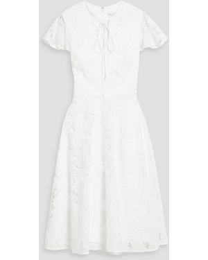 Mikael Aghal Guipure Lace Dress - White