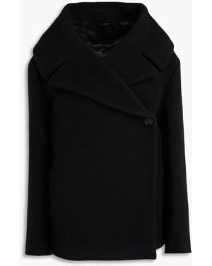TOTEME Double-Breasted Wool-Blend Felt Jacket - Black