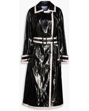 Stand Studio Katharina Faux Patent-leather Trench Coat - Black