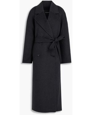 A.Emery Evans Double-breasted Wool-blend Twill Coat - Black