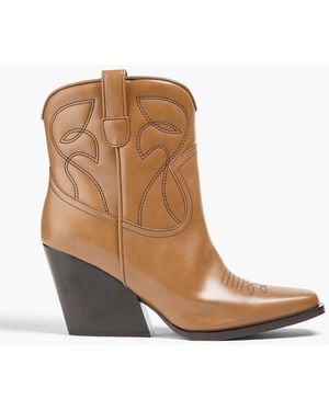 Stella McCartney Embroidered Cowboy Boots - Brown