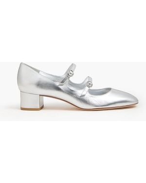 Stuart Weitzman Benni Leather Mary Jane Pumps - White