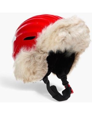 Perfect Moment Plush-Trimmed Ski Helmet - Pink