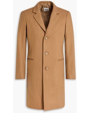 Sandro Wool-blend Felt Coat - Brown