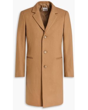 Sandro Wool-blend Felt Coat - Brown