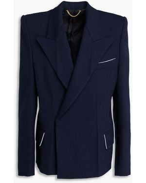 Victoria Beckham Double-breasted Wool-blend Twill Blazer - Blue