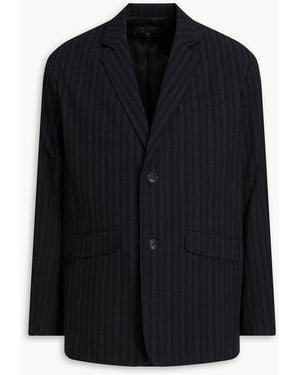Rag & Bone Gestreifte jacke "shift" aus jacquard aus einer baumwoll-seidenmischung - Schwarz