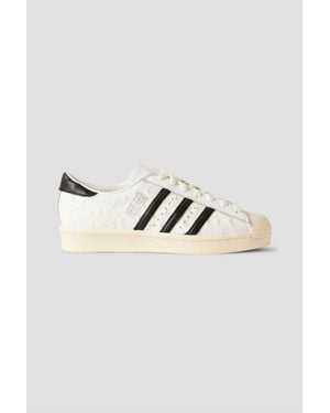 adidas Originals Superstar Vintage Ostrich-Effect Leather Trainers - White