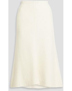 Tibi Wool-blend Midi Skirt - Natural