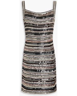 Jenny Packham Nancy Embellished Tulle Mini Dress - Black
