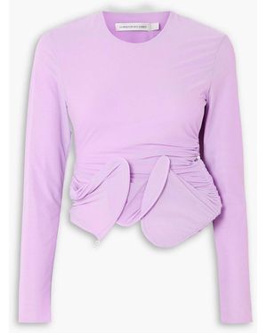 Christopher Esber Venus Looped Ruched Stretch-jersey Top - Pink