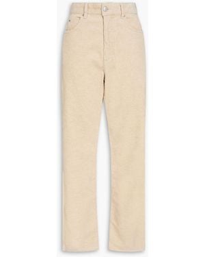 Isabel Marant Rwan Cotton And Linen-blend Corduroy Wide-leg Trousers - Natural